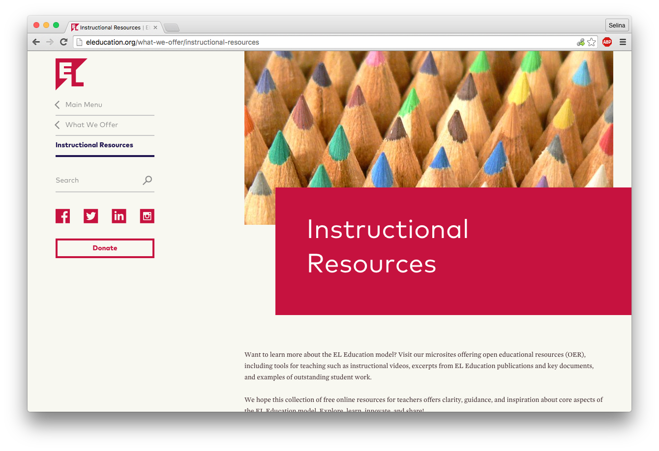 EL Education Website Redesign